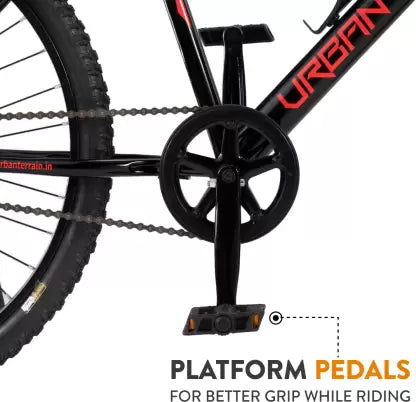 Urban Terrain Tokyo with Complete Accessories & Mobile Tracking App 26 T Hybrid Cycle/City Bike (Single Speed, Black, Red) Urban Terrain Tokyo with Complete Accessories & Mobile Tracking App 26 T Hybrid Cycle/City Bike (Single Speed, Black, Red)